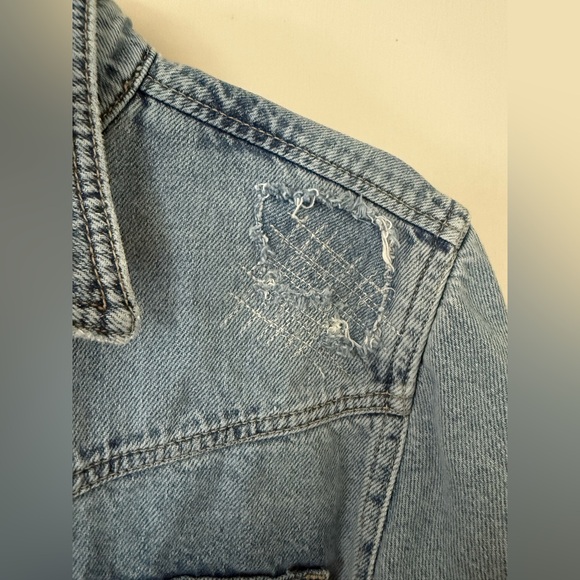 Reformation Kacey Musgraves Deeper Well Denim Pearl Snap Shirt Jacket by Small - Picture 12 of 14